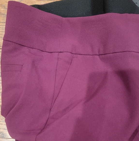 BCX Magic Waist Bordeaux Pants slight Stretch Straight Leg Sz 3 NWT - Picture 6 of 12